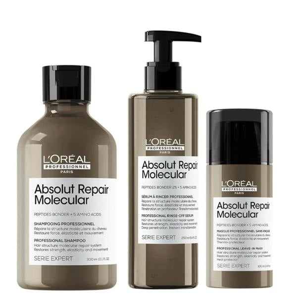 L'Oréal Professionnel Absolut Repair Molecular Shampoo Mask Serum Pack