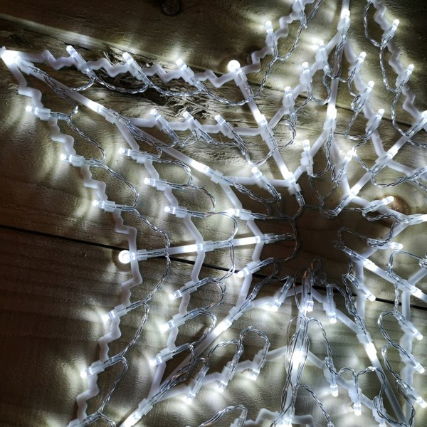 Samuel Alexander 50cm White 100 LED Window Star Light Up Indoor/Outdoor Christmas Decorations