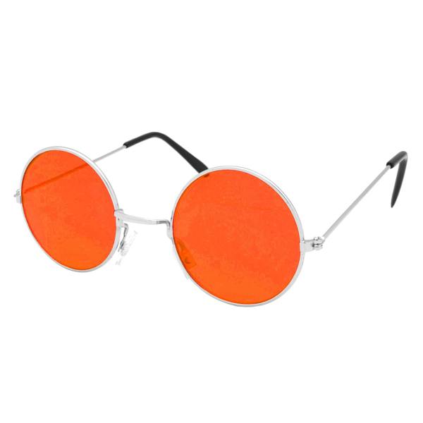 Bristol Novelty Unisex Adults 60s Style Glasses - Orange - 