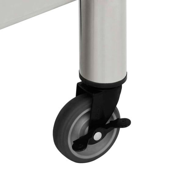 Berkfield Kitchen Work Table with Wheels 80x60x85 cm Stainless Steel