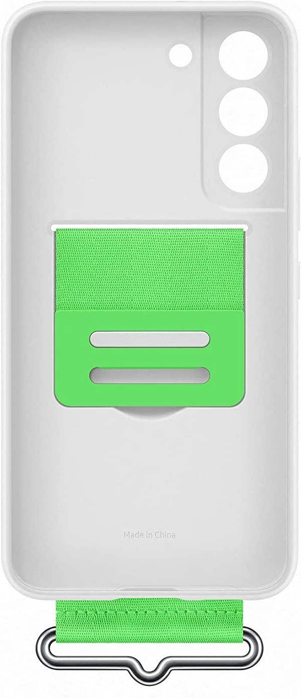 Samsung Galaxy S22 Silicone Cover with Strap White - EF-GS901TWEGWW