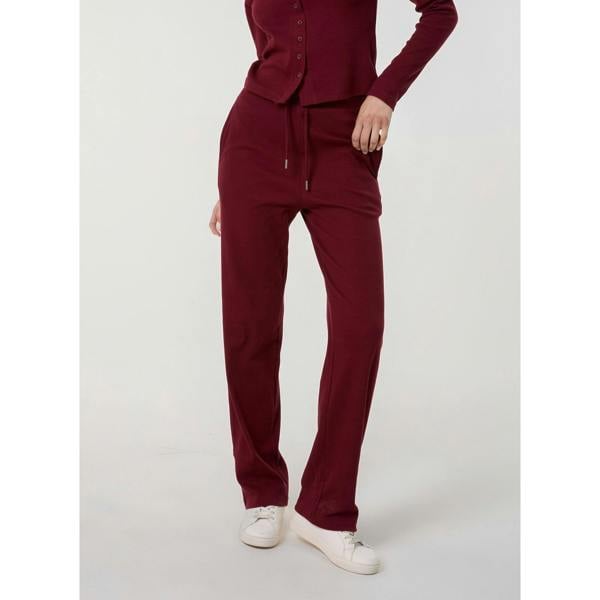Pink Vanilla Wide Leg Ribbed Trousers