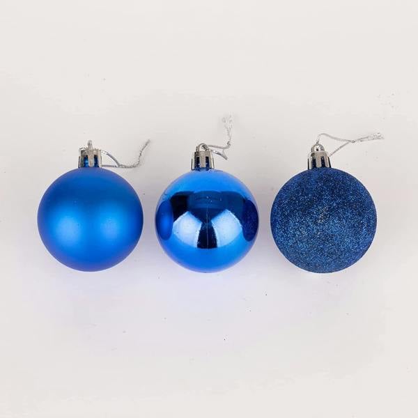 Shatterproof Blue Christmas Baubles, 5cm Festive Tree Decorations in 9 Pack and 18 Pack Options image 1