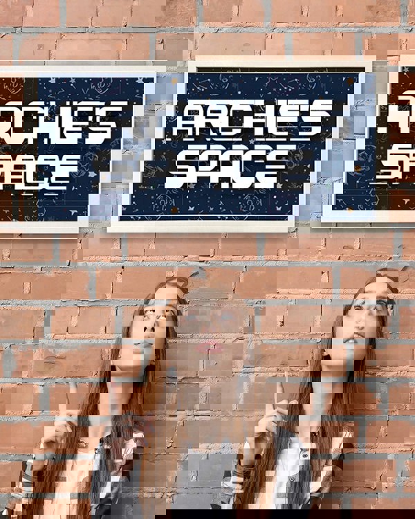 Personalised Space Wall Art for Kids - Framed Print with Name