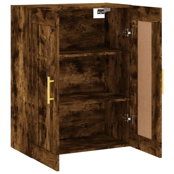 Berkfield Wall Mounted Cabinet Smoked Oak 69.5x34x90 cm Engineered Wood