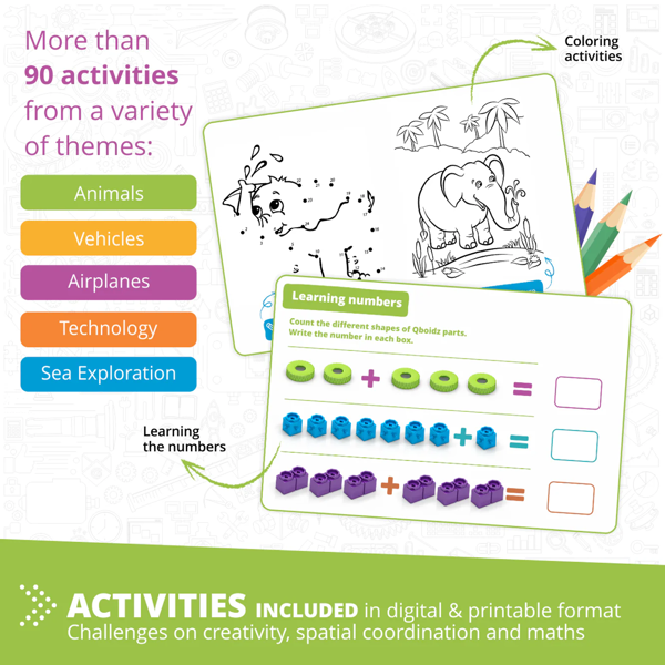 Engino STEM  Qboidz Set (3-4 students in plastic tub)