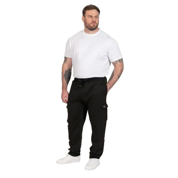 Duke Mens Dexter D555 Bear Embroidered Kingsize Joggers - Black - 