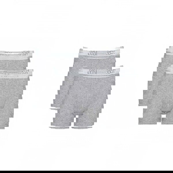Sloggi 2-Pack Basic Short Boxer Trunks, Grey Melange