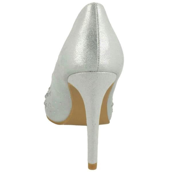 Spot On Ladies Spot On Diamante Court Shoes F90061
