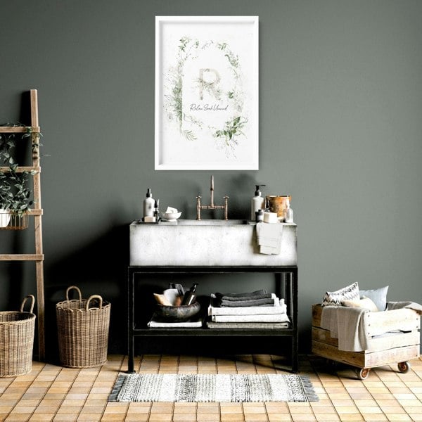 Bathroom art wall print