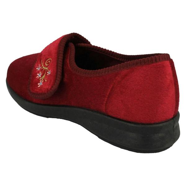 DB Shoes Ladies DB Shoes 2V Fitting Strap Fastening Slippers Caroline 2