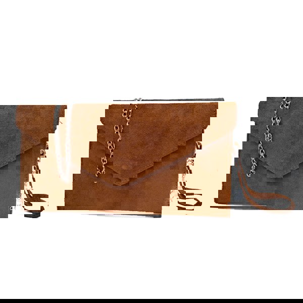 Kitise Genuine Italian Suede Envelope Style Cluth Bag Purse Flat Messenger Handbag