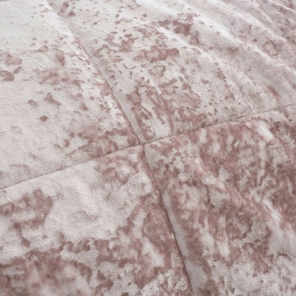 Catherine Lansfield Crushed Velvet Bedspread Blush
