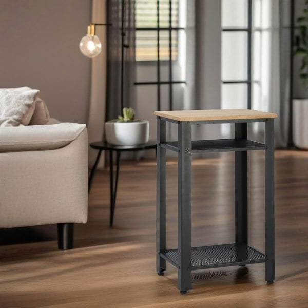 Rafaelo Mobilia 3 Tier Side Table With Mesh Shelves