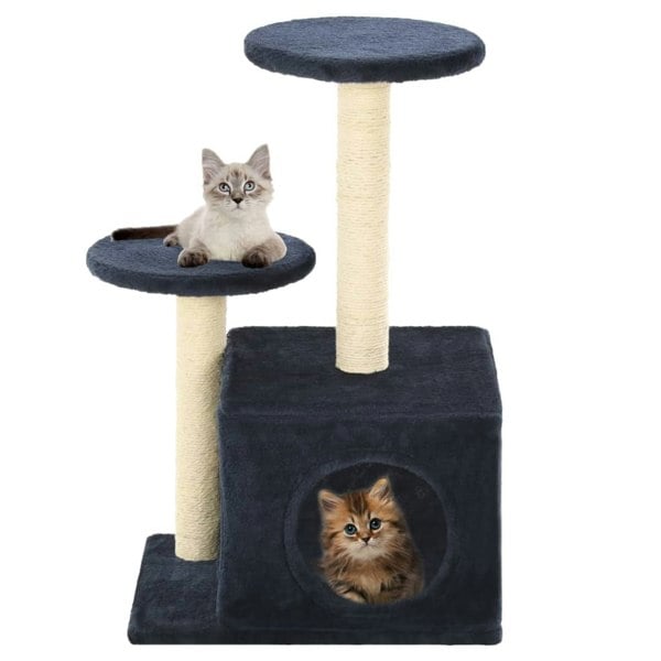 Berkfield Cat Tree with Sisal Scratching Posts 60 cm Dark Blue