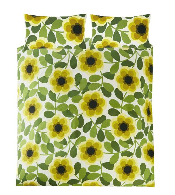 Orla Kiely Giant Water Lily Lemon Twist Super King Duvet Cover Set