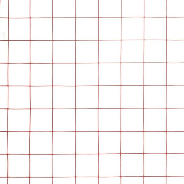 Berkfield Chicken Wire Fence Steel with PVC Coating 10x0.5 m Red