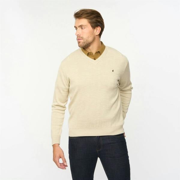 Gabicci G55K01 Plain Vee Neck Sweater Gabicci Classic LINEN