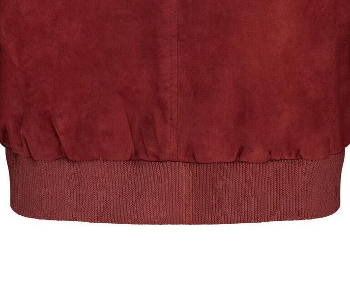 Infinity Leather Mens Soft Goat Suede MA-1 Varsity Bomber Jacket  - Dalian