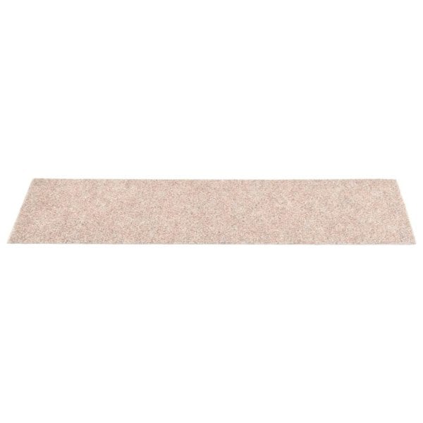 Berkfield Self-adhesive Stair Mats Rectangular 15 pcs 76x20 cm Light Brown