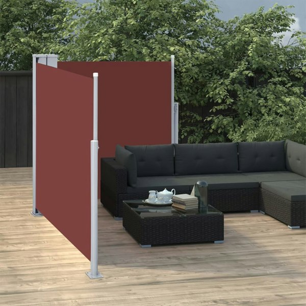 Berkfield Retractable Side Awning Brown 100x600 cm