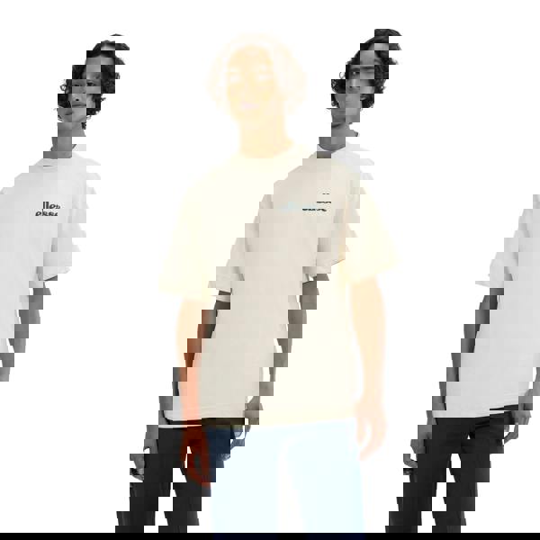 Ellesse Mens Entriamo Back Print T-Shirt - Off White - 