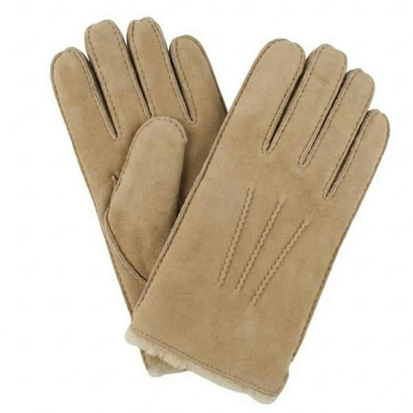 Eastern Counties Leather Mens MSG/SP Sheepskin 3 Point Stitch Gloves - Beige