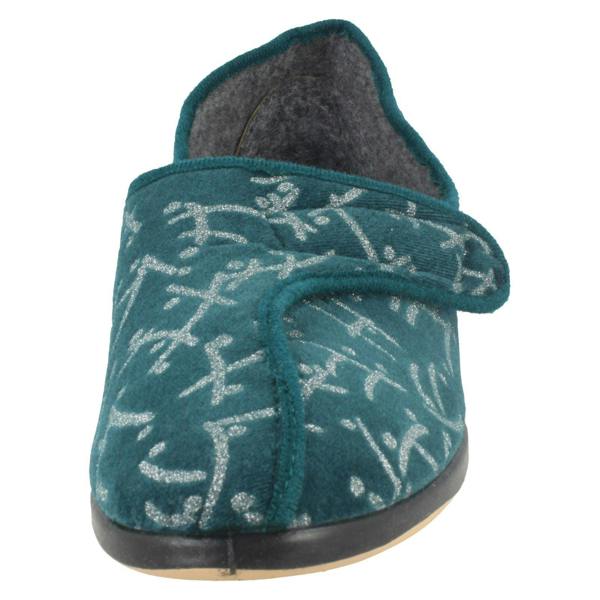 Ladies Ladylove Single Strap Textile Slippers - Emily