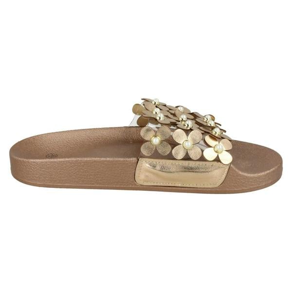 Spot On Ladies Spot On Flower Trim Sliders F00089