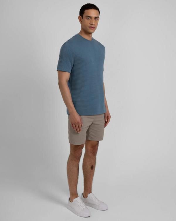 Steel & Jelly Windus - Horizontal Striped Rib Texture T-Shirt