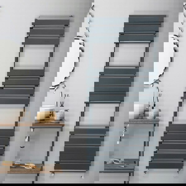 Monstershop Flat Panel Towel Radiator – 1200mm x 500mm – Anthracite Grey