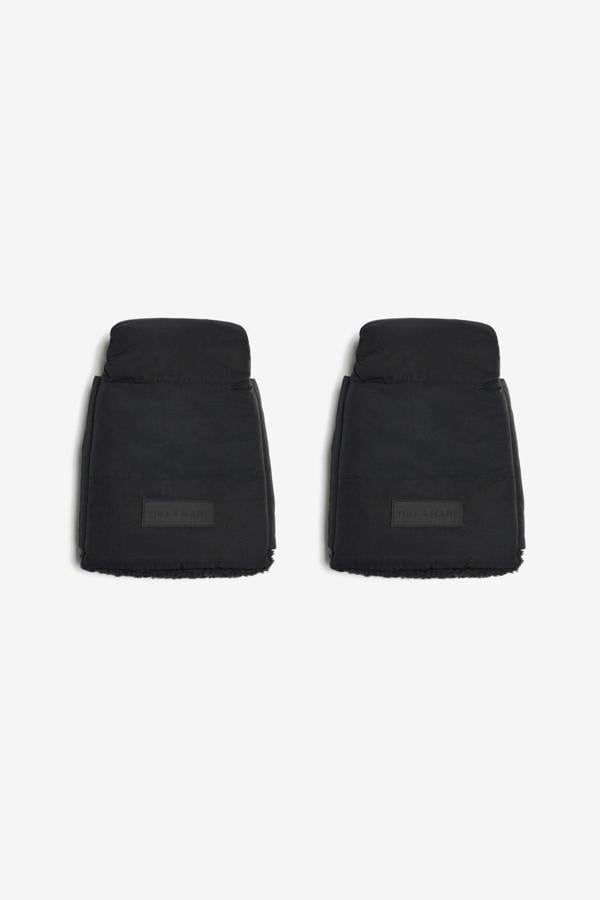Tiba + Marl Universal Buggy Handmitts Black Quilted