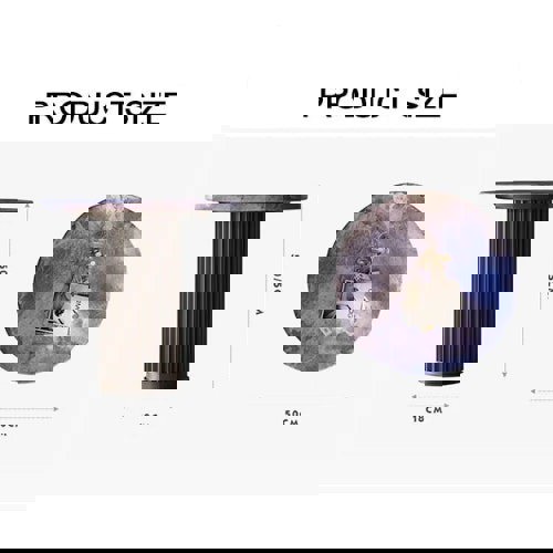 Tabitha Side Table, Purple & Marble & Aluminum Alloy-Rit Concept-Rit Concept