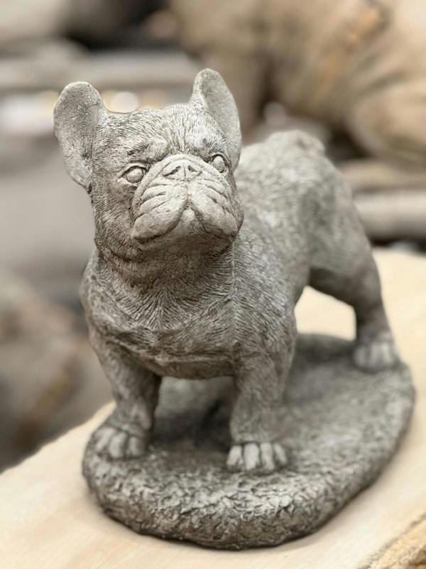 OSN Standing Frenchie Stone Statue Detailed Garden Ornament