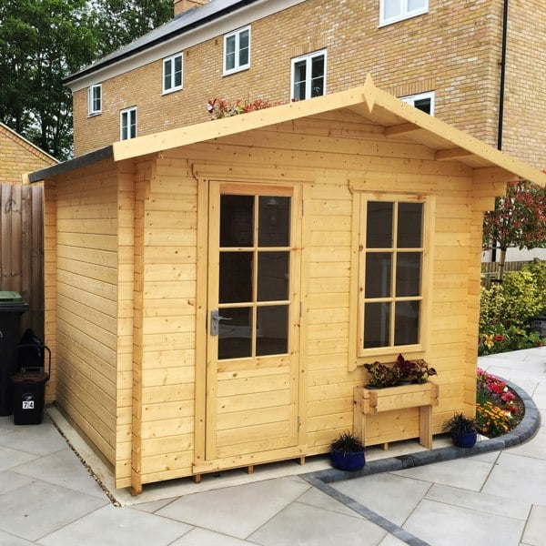 Shire 10x10 bucknells log cabin 28mm Cladding - Best Shed