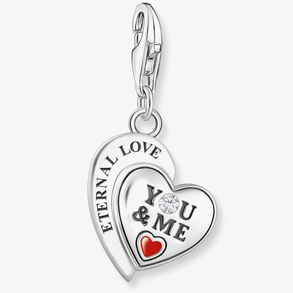 THOMAS SABO Silver Eternal Love You & Me Engraved Charm 2108-691-21
