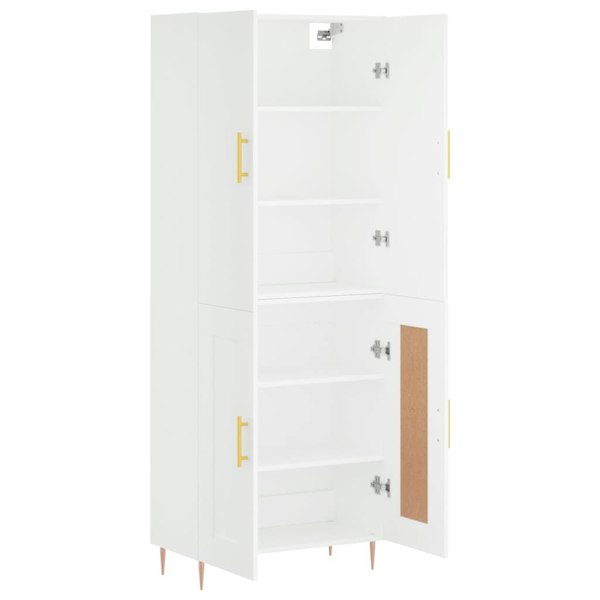 Berkfield Highboard White 69.5x34x180 cm Engineered Wood