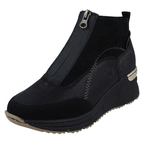 Rieker Ladies Rieker Ankle Boots With front Zip N6361