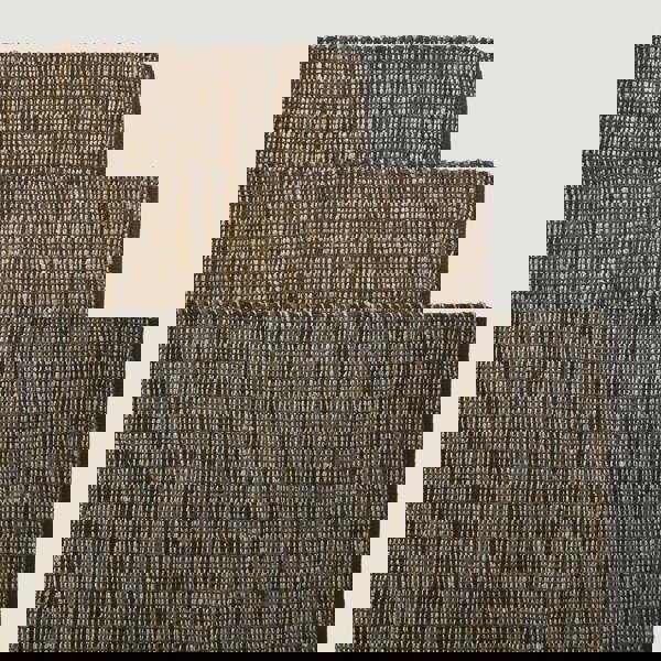 HOMESCAPES Madras Leather Hemp Rug