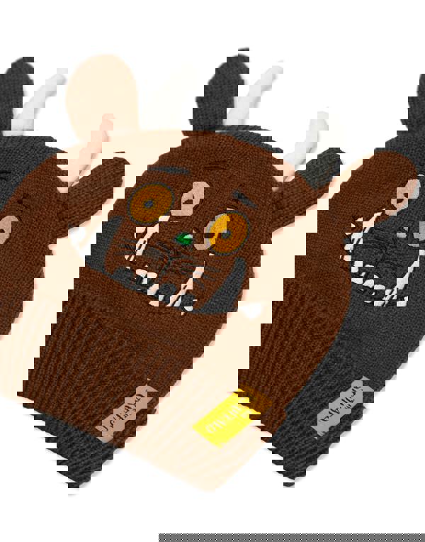 Gruffalo & Friends Unisex Kids Brown Novelty Face Beanie and Gloves Set (One Size)