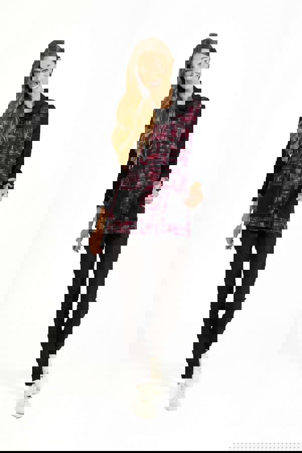 Etchy Printed Tunic with Snood