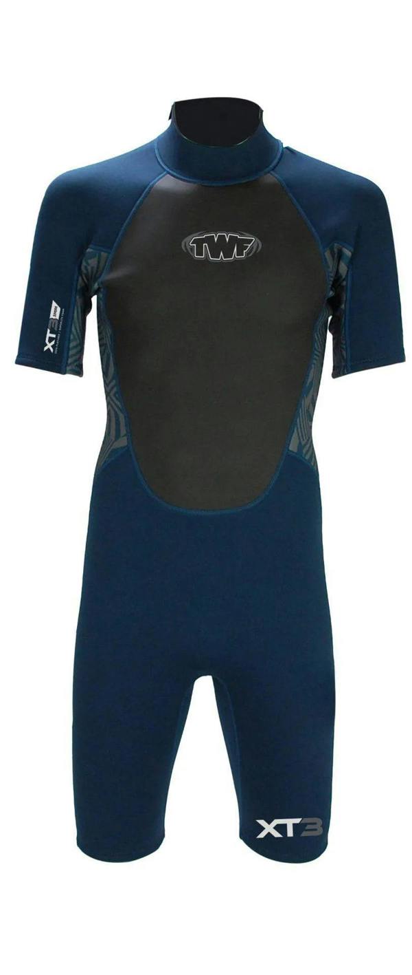 TWF XT3 Mens 3/2mm Shorty Wetsuit - Ocean Blue