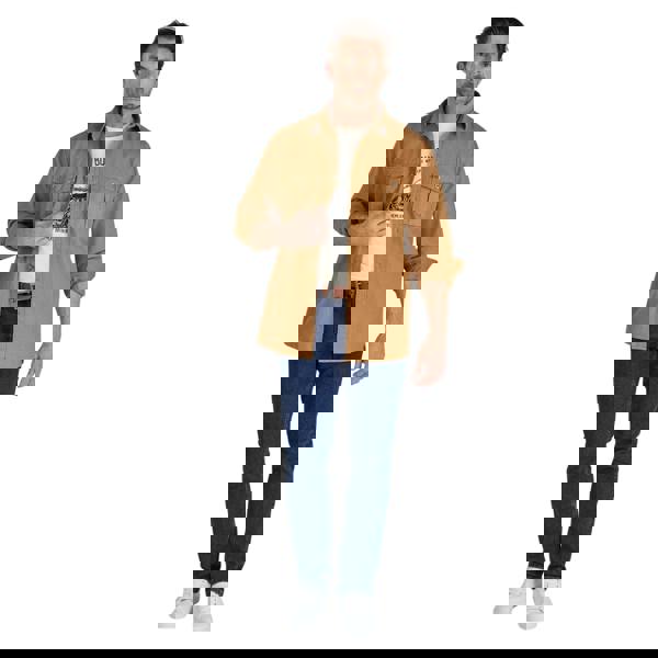 Raging Bull Mens Canvas Garment Dyed Shacket - Tan - 