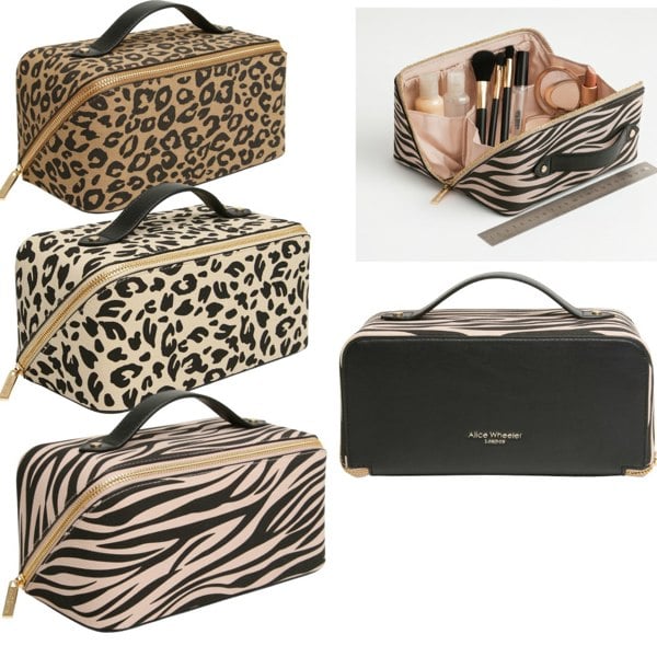Alice Wheeler Luxury Animal Print Train Beauty Case