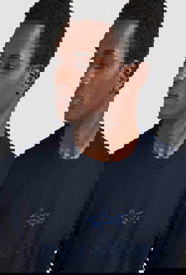 Paul & Shark Cotton Jersey T-Shirt with Logo Print