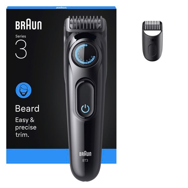 Braun Beard Trimmer Series 3, BT3500, +2 Styling Tools - Black
