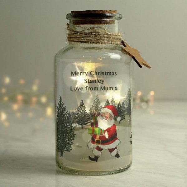 Personalised Memento Company Personalised Santa LED Glass Jar