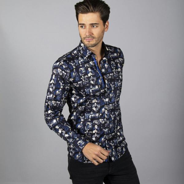 WWE: THE ROCK LEGEND PRINT SHIRT - Premium Men's Patterned Shirt by Claudio Lugli | Bold Design, Tailored Fit, Best Printed Shirts