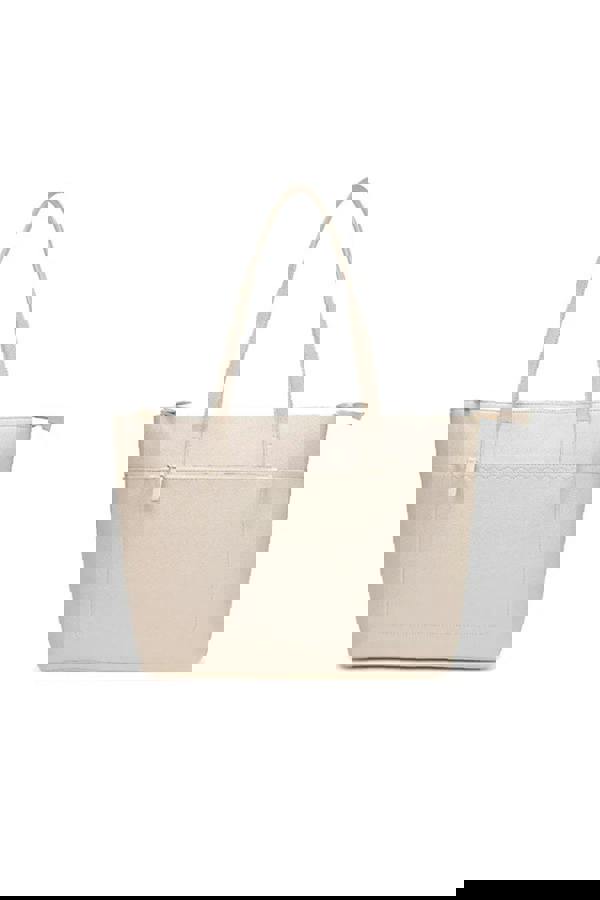 Pluspup Large Tote Shoulder Bag with Zipper Closure and Inner Pockets