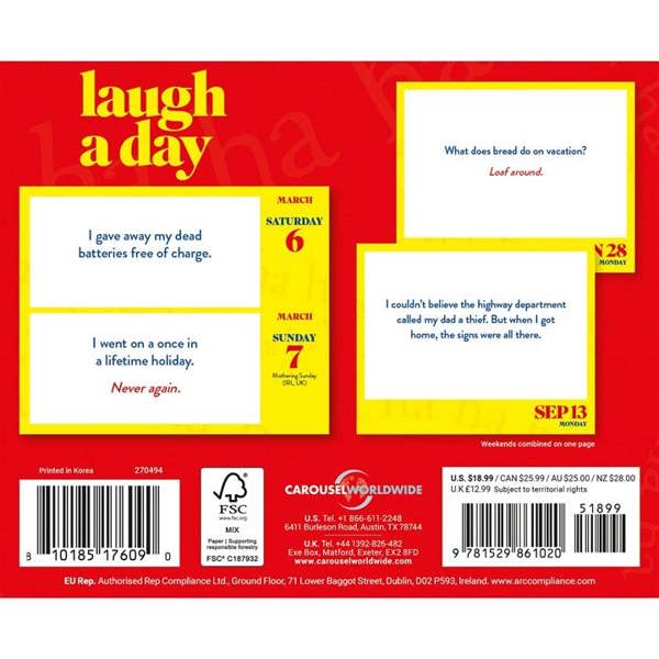 Laugh a Day Desk Calendar 2027, Desk Calendars, Day To View, Humour, Gift